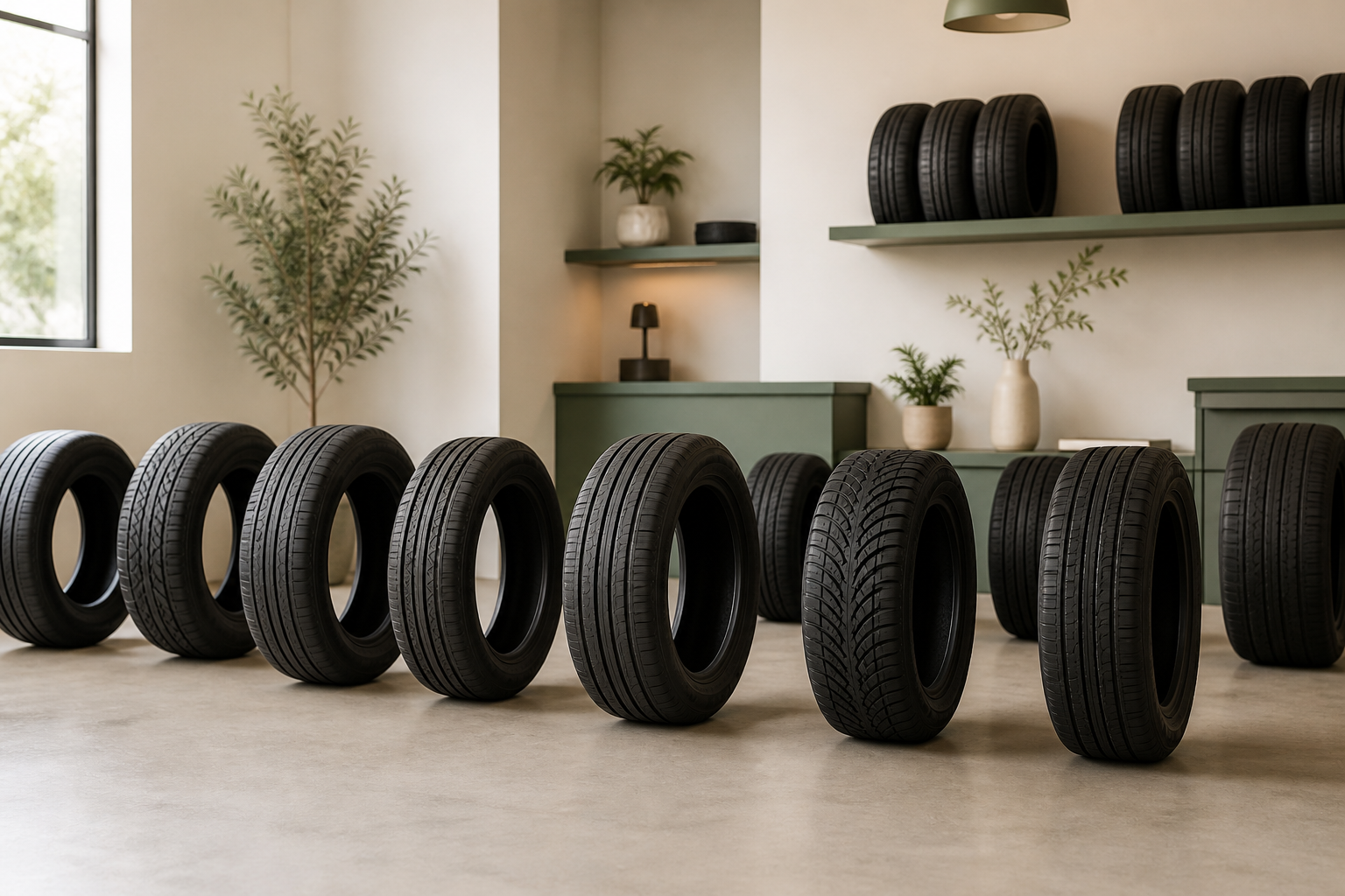 Inspected tires ready for sale